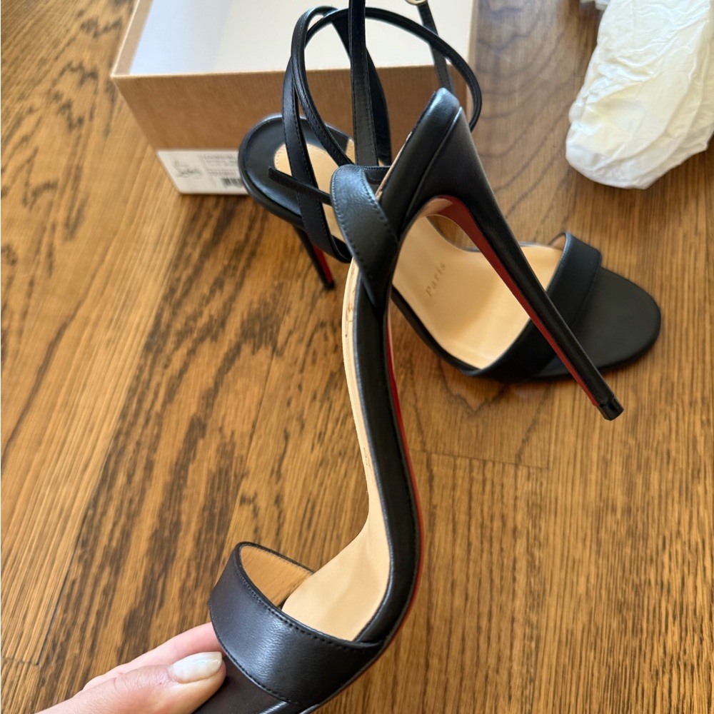 Christian Louboutin Black Women's Heels LOUBIGIRL 100 37.5